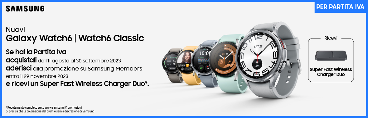Samsung Galaxy Watch6 Series regala Super Fast Wireless Charger Duo – Enterprise Edition